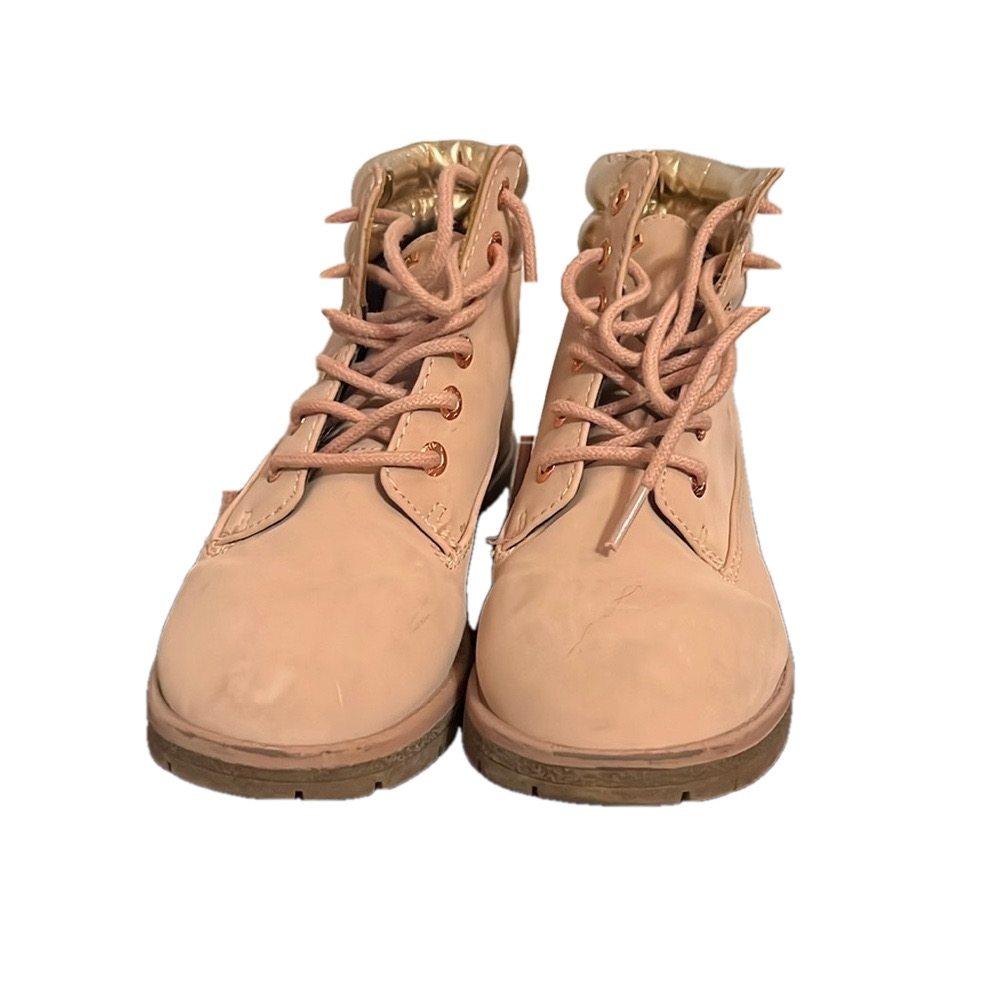 NAUTICA GIRLS Size 3 Blush Lace Up Ankle Boots